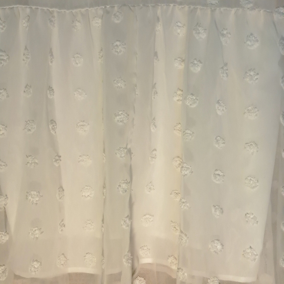 Shein Cream Sheer Polka Dot Women's Top Size Meduim - Picture 4 of 4